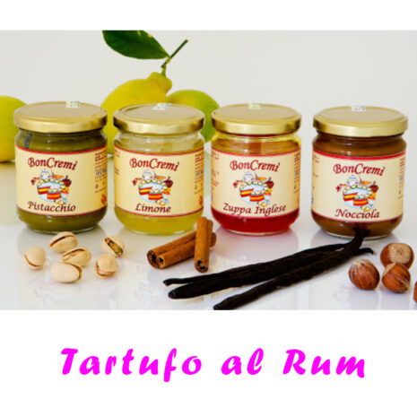 Bon Cremi Ipergel-Pasta Aromatizzante Ideale per Creme Gelati e Dolci-Tartufo al Rum-150gr