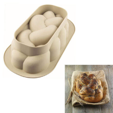 Silikomart  Stampo in Silicone Bread Mould-Treccia, Grey