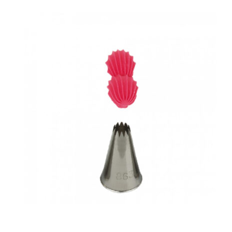 Cornetto Blisterato per Fiori n.863/4B, Acciaio Inox Decora