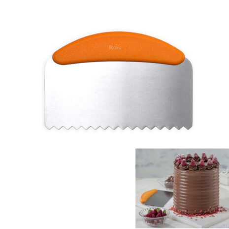 Decora Spatola Inox Con Lama ondulata Extra Lunga