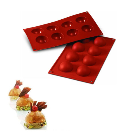 Silikomart-  Stampo in Silicone 8 Semisfere Dimensione: Ø 50 h 25 mm