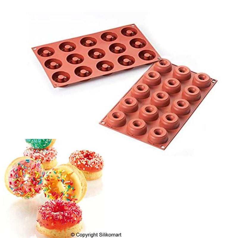 Silikomart Stampo Silicone Professionale Small Donuts 22