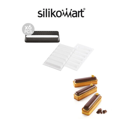 Silikomart Kit Tarte Ring Rectangular 120x35 mm