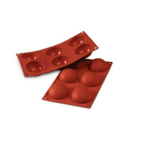 Stampo in silicone per forno  6 semisfere dimensioni 70xh35 silikomart