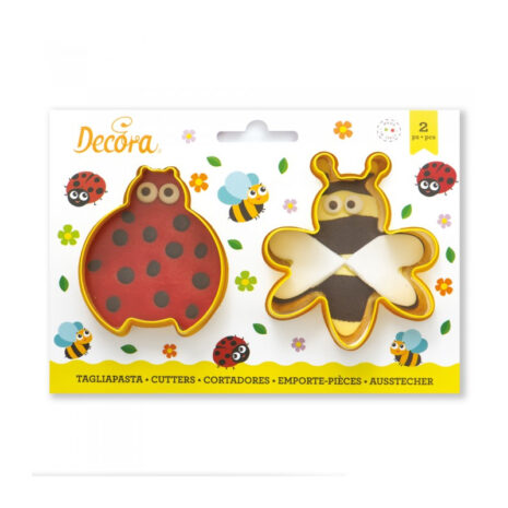 Decora -Set 2 Tagliapasta Coccinella e Ape