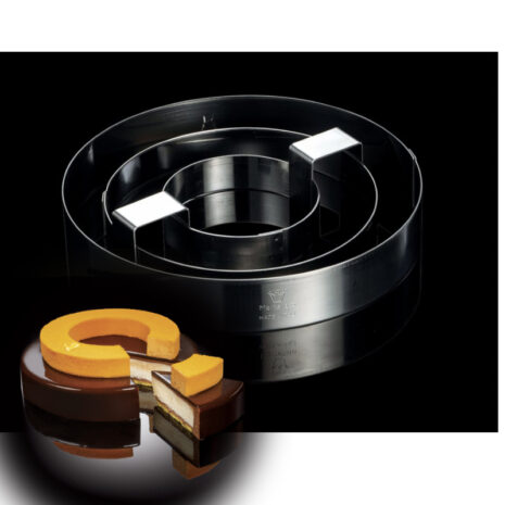 Martellato-Kit Professionale- 3 Fasce Inox per Torte Sovrapposte-Ø20xh3cm
