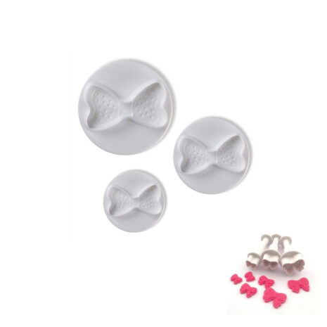 Graziano-Set Tagliapasta  / Tagliabiscotti  a Espulsione Sagomato a Fiocco 3 pz