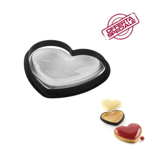 Silikomart Kit Tarte Ring Amore 205X190 mm Kit Crostate Moderne