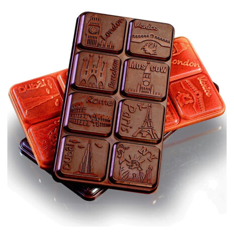 Martellato Stampo di Cioccolato Tavolette/Barrette in Policarbonato- Choco and the City