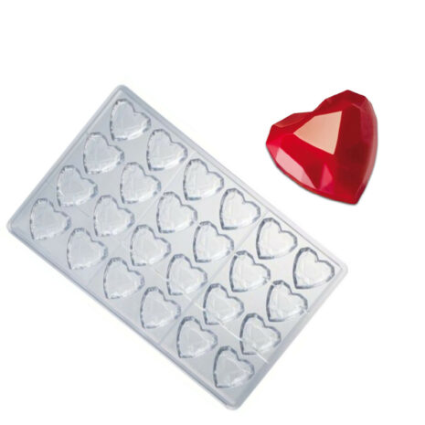 Martellato Stampo di Cioccolato - Diamond  Chocolate Jewels a Forma di Cuore