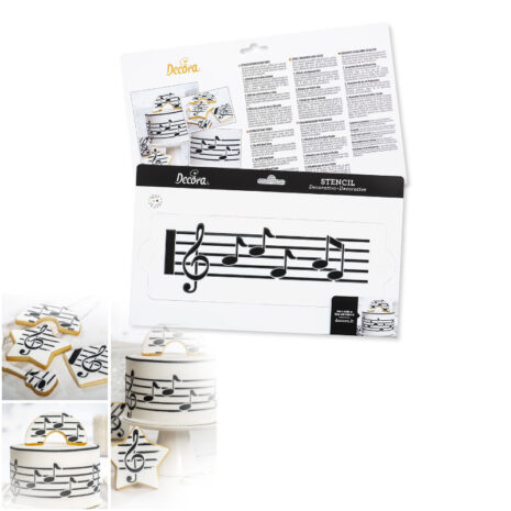 Decora - Stencil per Torte Spartito 30 Cm