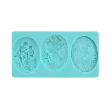 Modecor Stampo in Silicone Cammeo Ideale  per Decorazioni in Pasta di Zucchero Porcellana Fredda