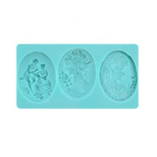 Modecor Stampo in Silicone Cammeo Ideale  per Decorazioni in Pasta di Zucchero Porcellana Fredda