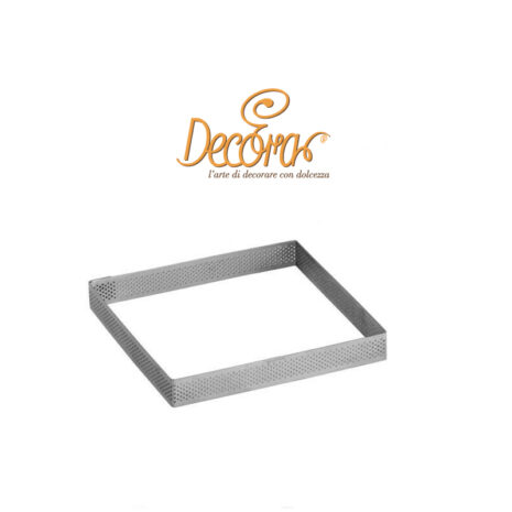 Fascia Inox Microforato-Quadrato Microforato- 20x20xh3.5cm-Decora
