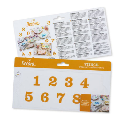 Decora Stencil Numeri per Decorazioni su Pasta di Zucchero