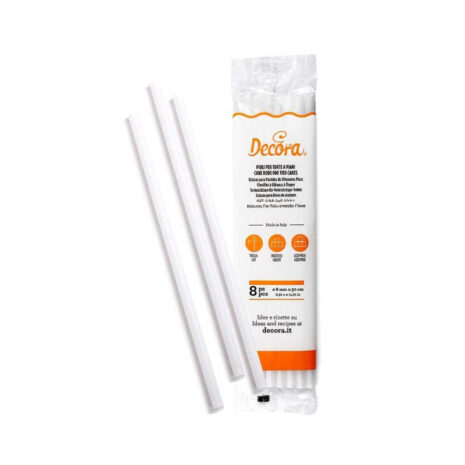 Decora 8 Pioli Per Torte Plastica- Ø 8mm-30cm