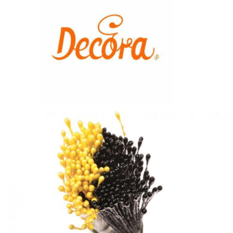 Decora-288 Pistilli per Fiori Giallo e Nero Perlato