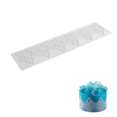 Silikomart Tappeto in Silicone Ideale per la Creazione di Merletti-Trd05 Fantasy – 400x100 mm