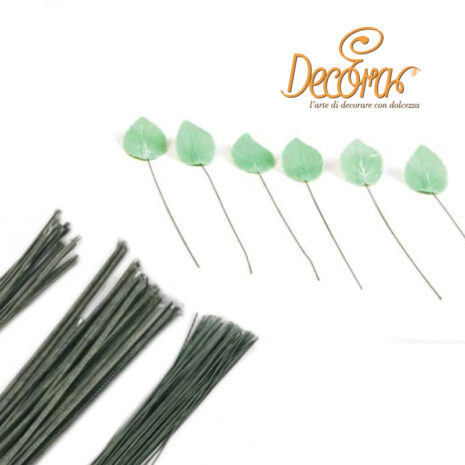 Decora Steli Verdi in ferro per Fiori 50pz-#18-30