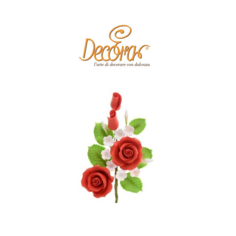 Ramo Rose Rosse e Bianche 1pz