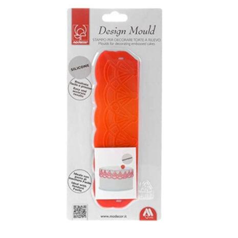 Modecor-Stampo Silicone Drappeggio 18,2X5CM Per Decorare  Torte A Rilievo