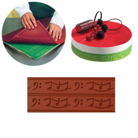 Martellato-Relief6-Tappeto per Decori Relief Motivo Musicale  2 Fasce