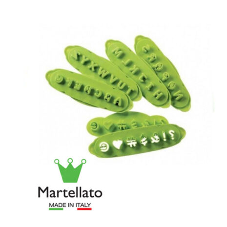 Martellato -Set di 5 Tagliapasta Letterine dell'Alfabeto Maiuscolo-2cm