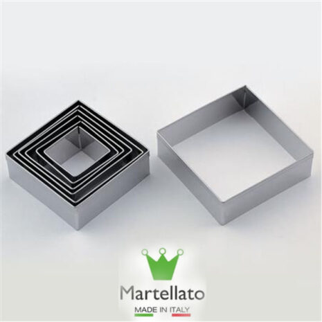 Martellato Set 7 Tagliapasta Quadrati Acciaio Inox
