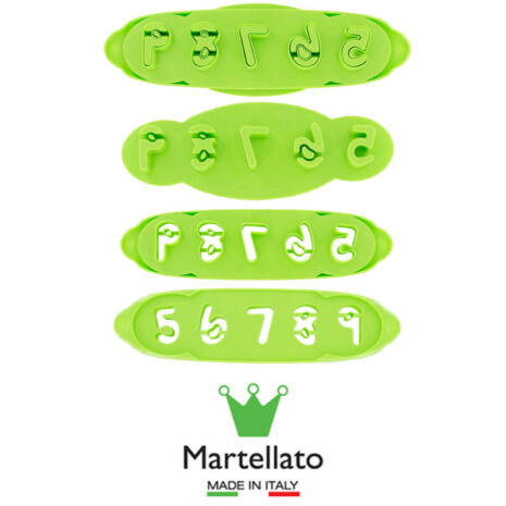 Martellato -Set di 2 Tagliapasta a Forma di Numerini 3.5cm