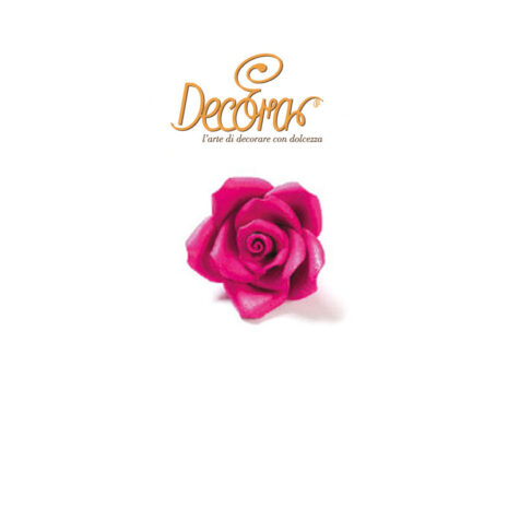 Rosa Fucsia in Zucchero Media 1pz ø 3,5 cm