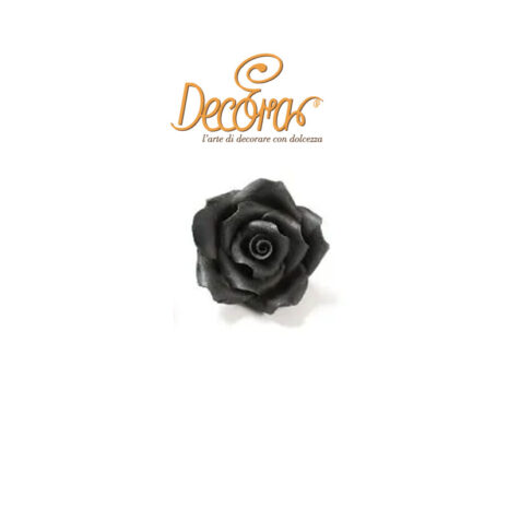 Rosa Nera in Zucchero Media 1pz ø 3,5 cm