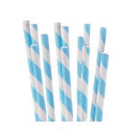 Pop CAKE bastoncini di carta bianchi e celeste 24 pz