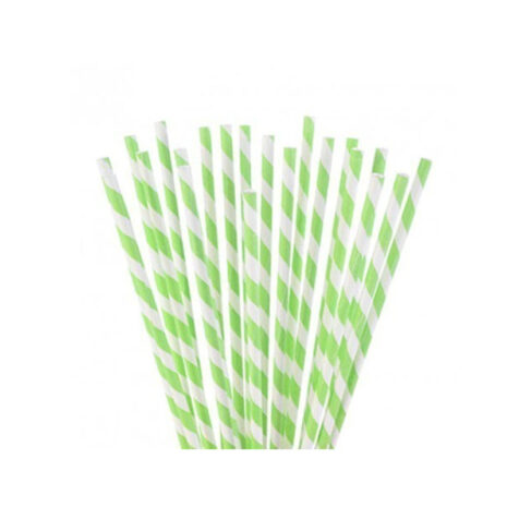 Pop CAKE bastoncini di carta bianchi e verdi 24 pz