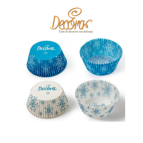 Decora -Pirottini Fiocchi di Neve 75 PZ 5X3,2cm