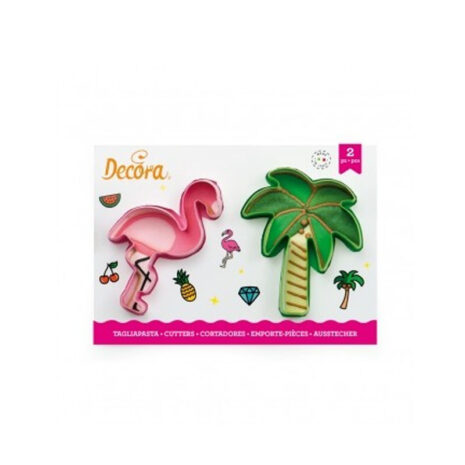 Decora Kit 2 tagliapasta Fenicottero e Palma