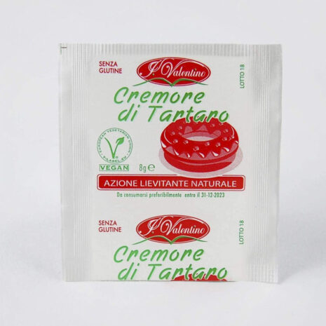 Cremore di Tartaro per dolci - 10 bustine da 8 gr - Azione Lievitante Naturale