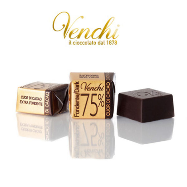 Venchi Cioccolatini  Cubotto Puro Cioccolato Extra Fondente 75% di Cacao 1000 gr