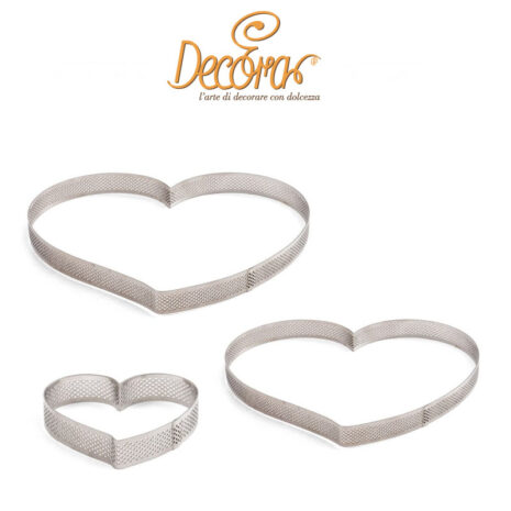Fascia Inox Microforato-Sagoma Cuore Microforato- h3.5-Decora