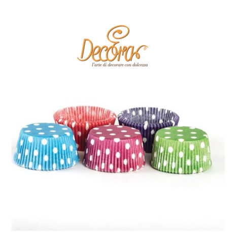 Decora -Pirottini Pois Assortiti  75 PZ 5X3,2cm