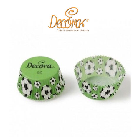Decora -Pirottini muffin Tema  Calcio 75 PZ 5X3,2cm