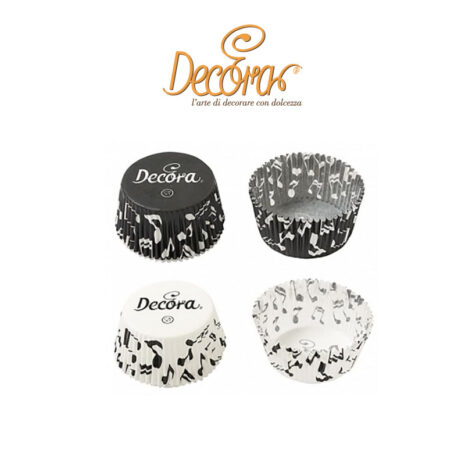 Decora -Pirottini muffin Tema Musicale 75 PZ 5X3,2cm