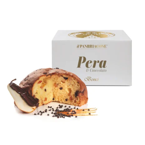 Bonci Bria Pera 850g - Panettone Artigianale alla Pera e Cioccolato Fondente con Distillato di Pere Williams