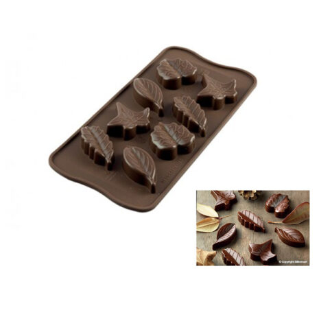 Stampo in Silicone per Cioccolatini Choco Nature Foglie -EasyChoc-Silikomart