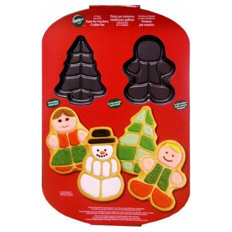 Wilton Cookie Pan Padella per 4 Biscotti di Natale