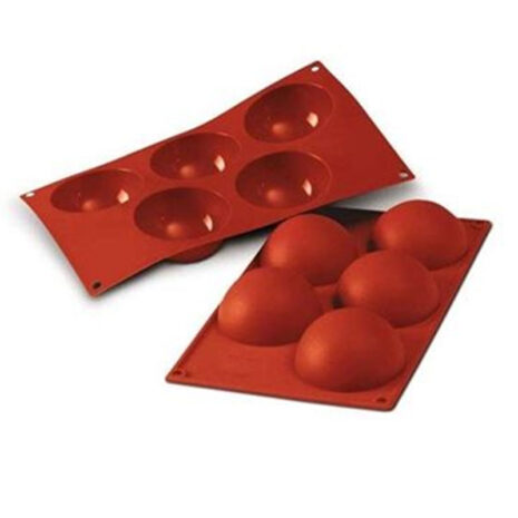 Silikomart Stampo In Silicone  5Semi-Sfere-Ø80 x h40 mm