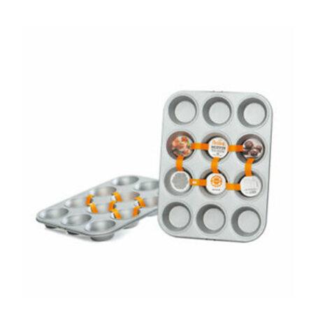 Decora 0062750 Teglia Per Muffin 12 Cavità In Acciaio Antiaderente Decora Cup Cake