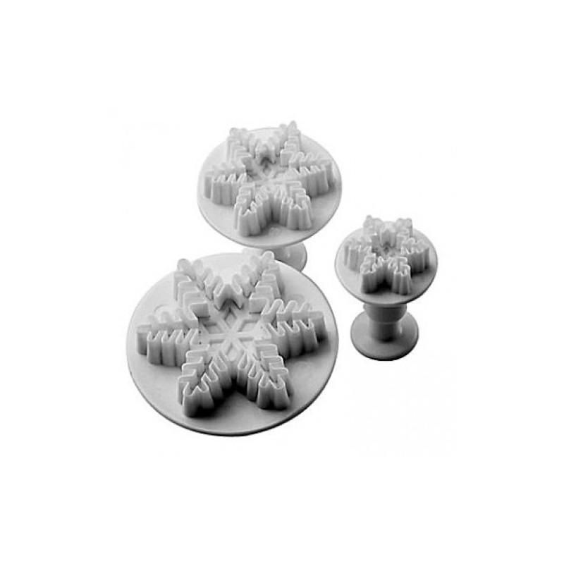3 Stampi ad Espulsione "FIOCCO DI NEVE"