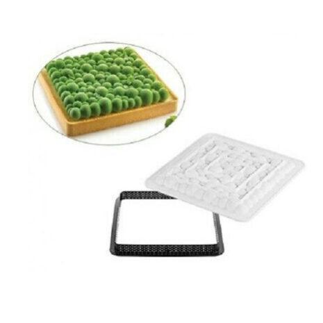 Silikomart Kit Tarte Ring Bubble-Crostate Moderne 20x20