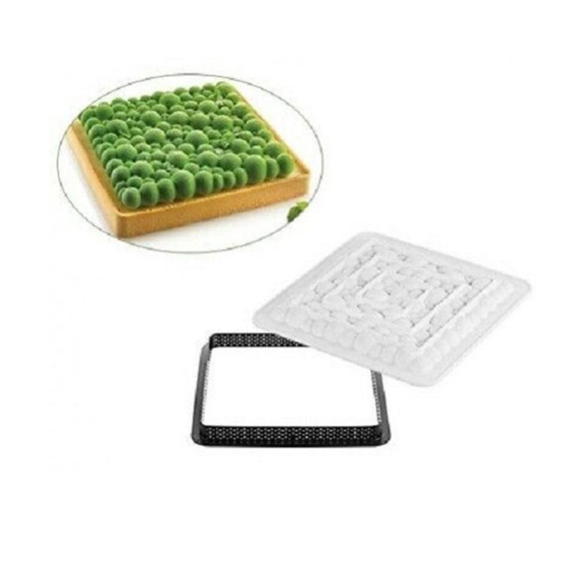 Silikomart Kit Tarte Ring Bubble-Crostate Moderne 20x20