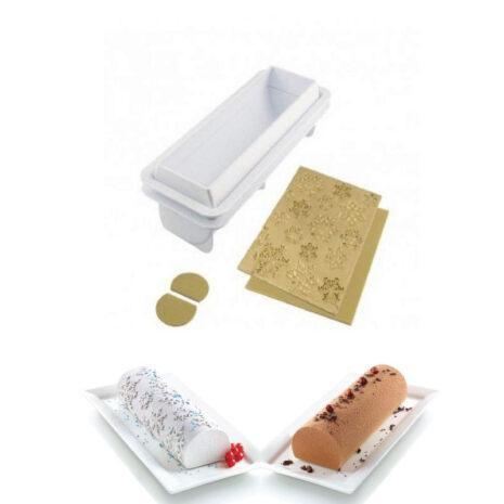 Silikomart Stampo Tronchetto  Frozen Buche + Tappeto in Silicone